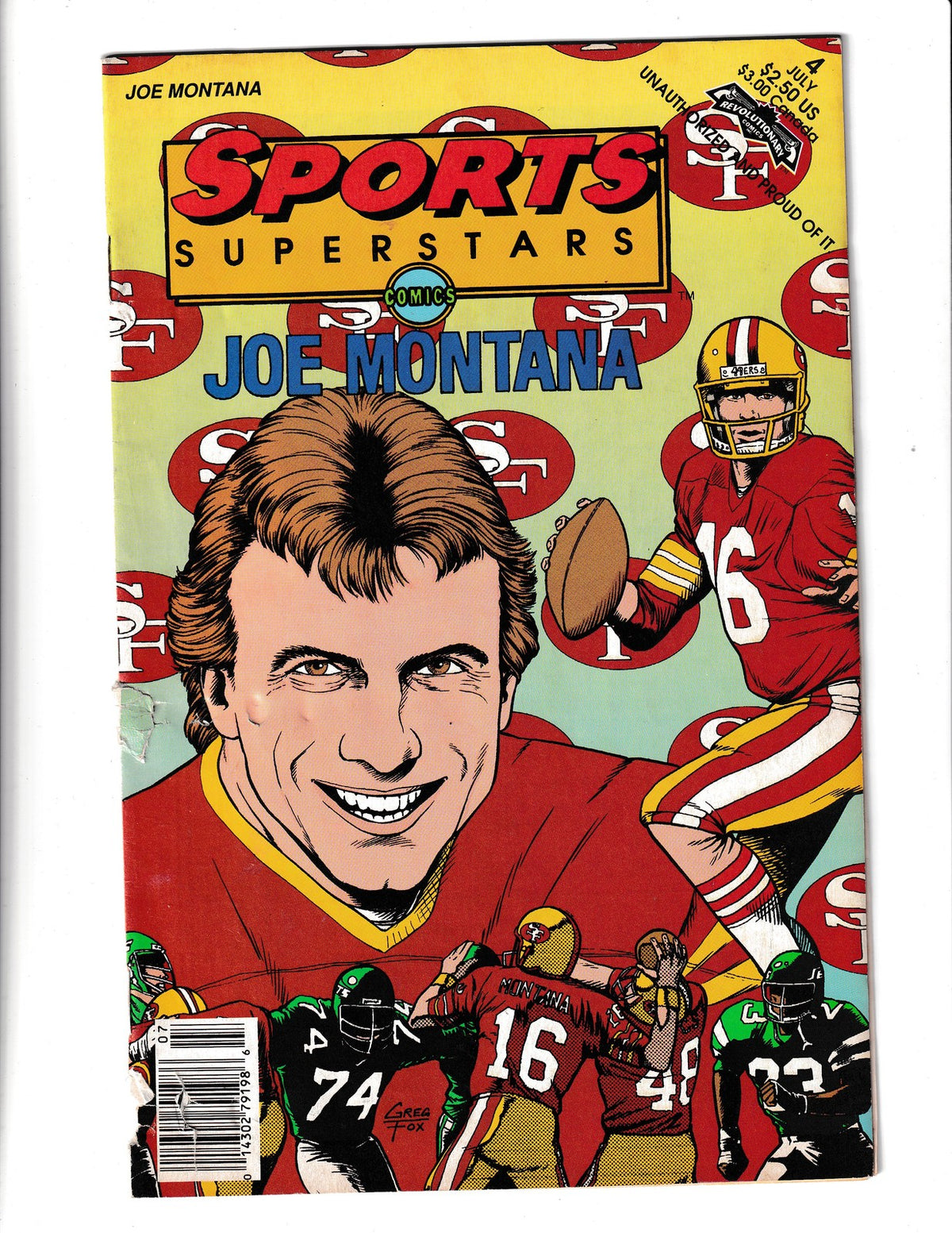 Sports Superstars Comics #4 (1992) Joe Montana Revolutionary Comics