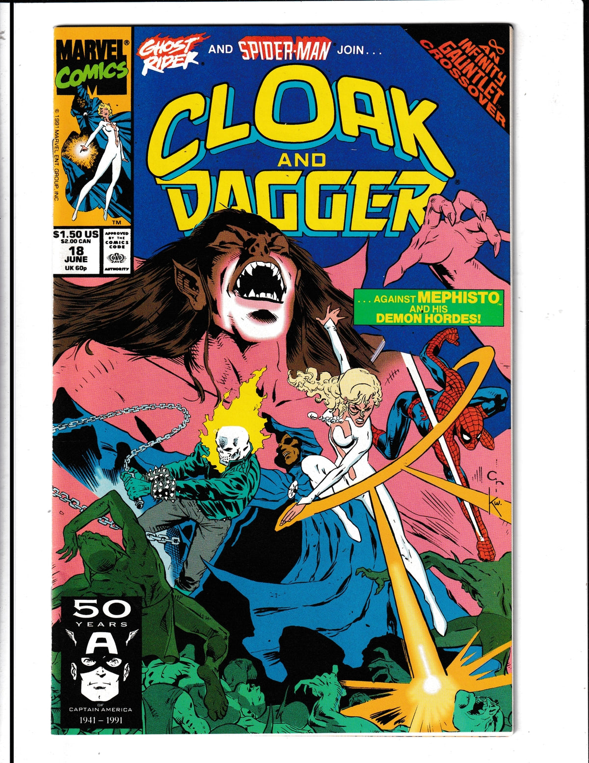 Mutant Misadventures of Cloak and Dagger #18 (1991) Marvel Comics SKU:966