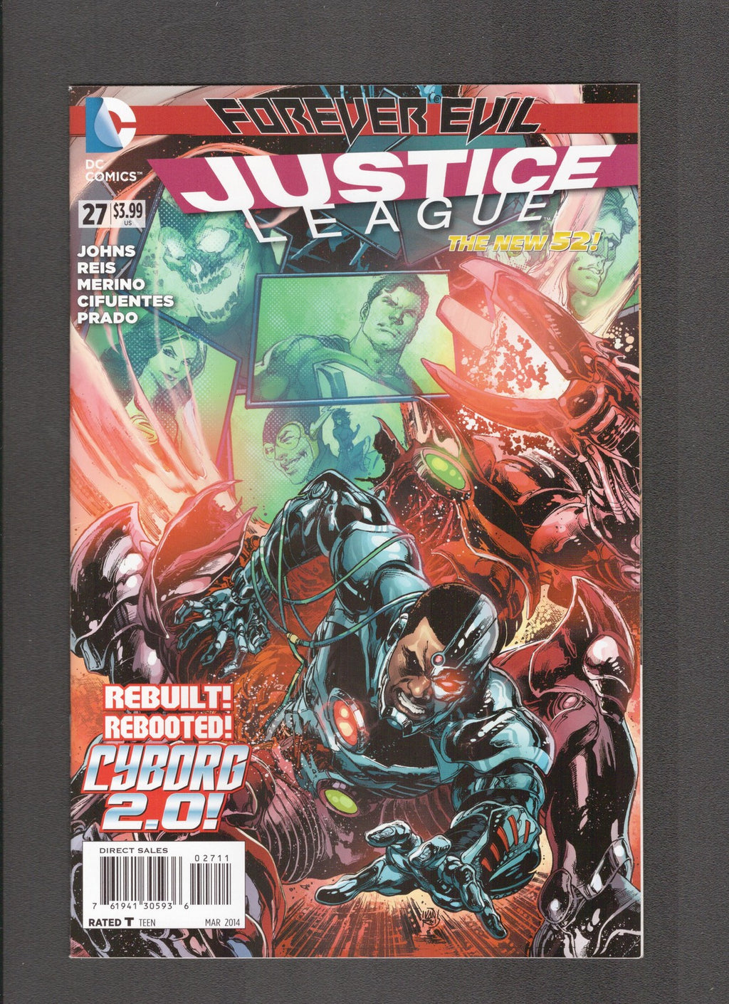 Justice League #27 (2014) 1st App of Cyborgs new armor & weaponry DC Comics