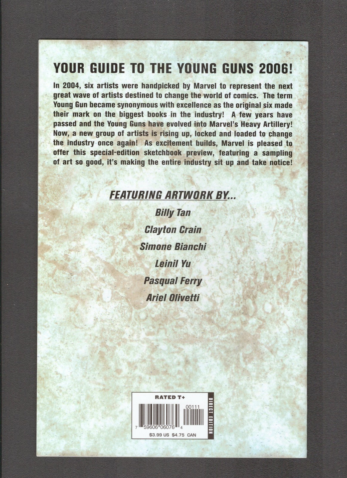 Young Guns: Reloaded Sketchbook #1 (2004) Higher Grade Marvel Comics