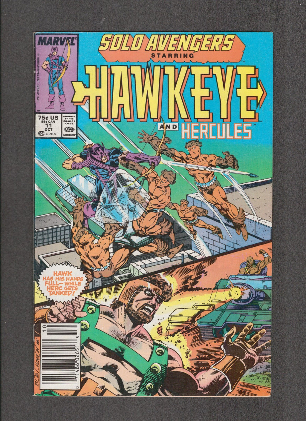 Solo Avengers #11 (1988) Hawkeye - Mark Bright Marvel Comics