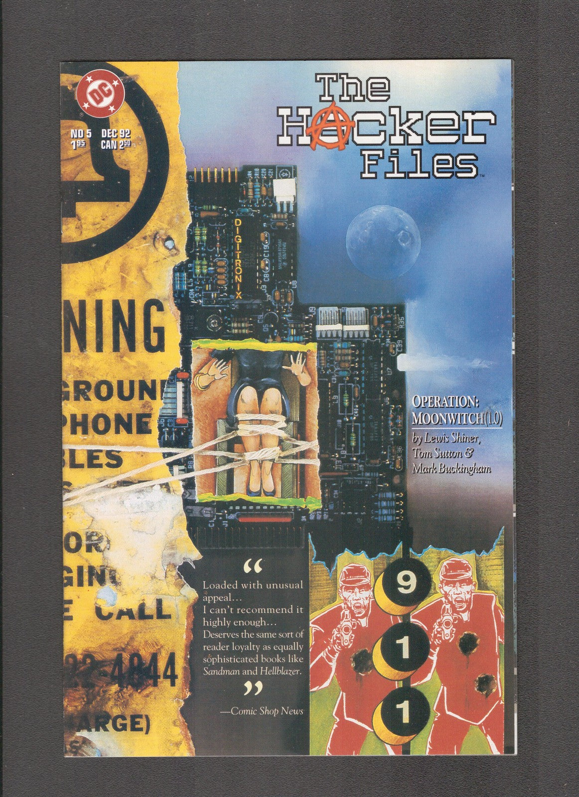 Hacker Files #5 (1992) Higher Grade DC Comics