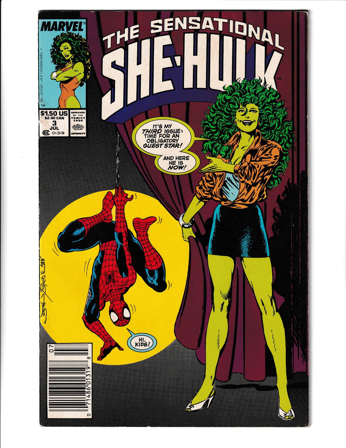 Sensational She-Hulk #3 (1989) Spider-Man Marvel Comics
