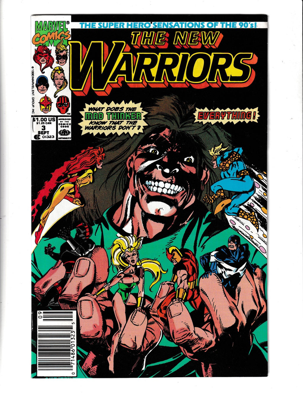 New Warriors #3 (1990) Marvel Comics SKU:3009