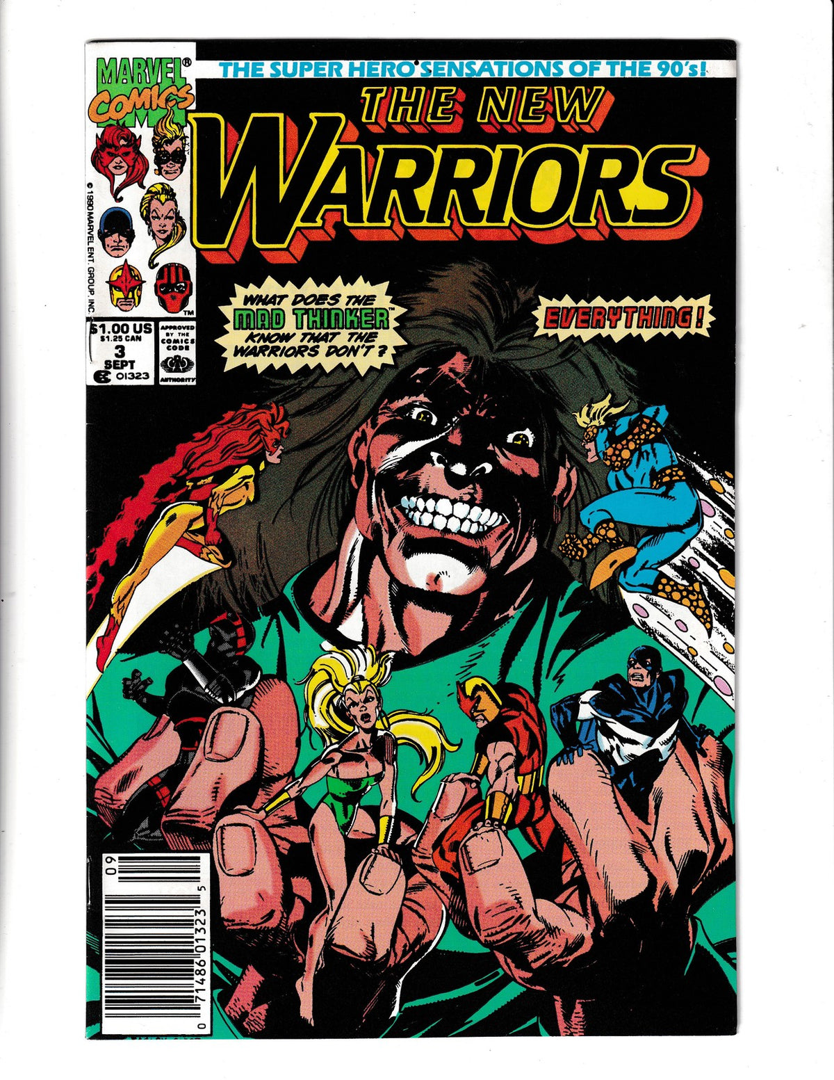 New Warriors #3 (1990) Marvel Comics SKU:3009