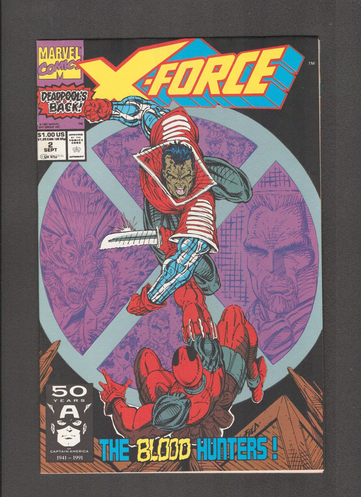 X-Force #2 (1991) 2nd App Deadpool -1st App Weapon X  Marvel Comics