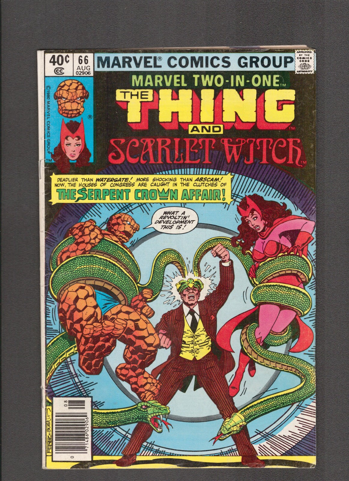 Marvel Two-In-One #66 (1980) Thing & Scarlet Witch Marvel Comics