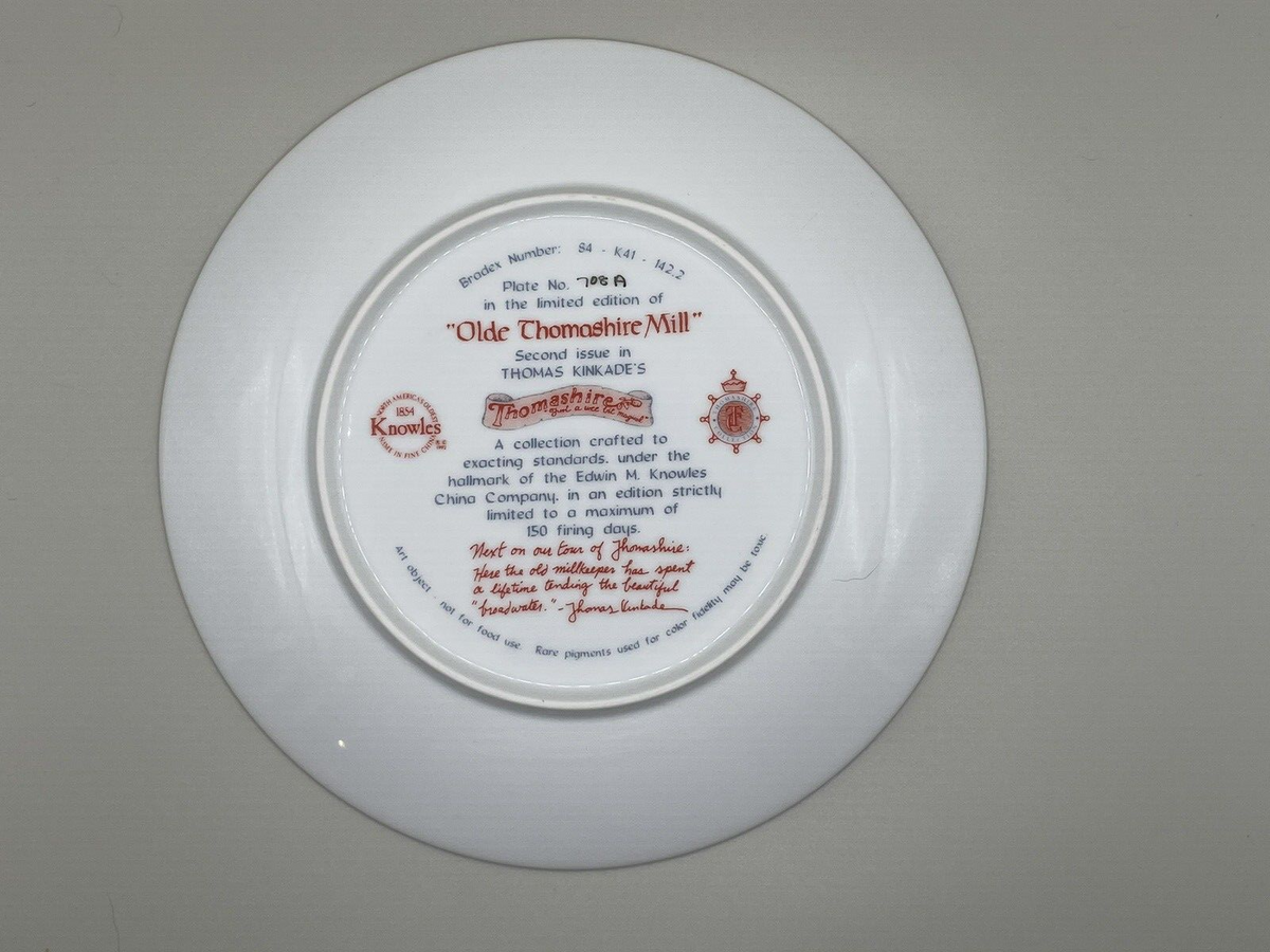 Complete Set of 6 Plates Thomas Kinkade's "Thomashire" - Bradex 84-K41-142