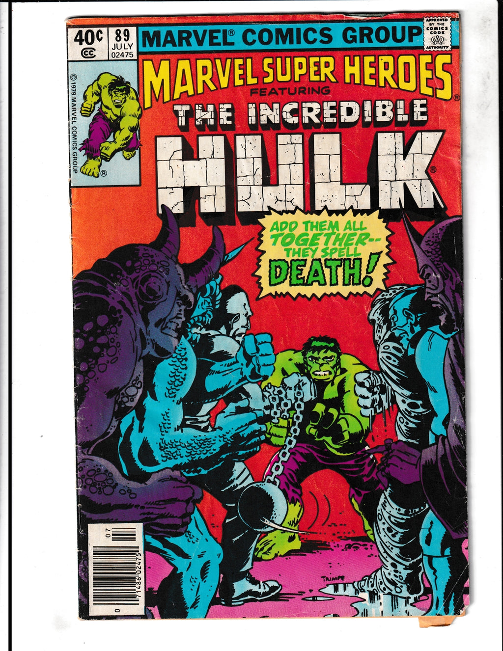 Marvel Super-Heroes #89 (1980) Feat Incredible Hulk Marvel Comics