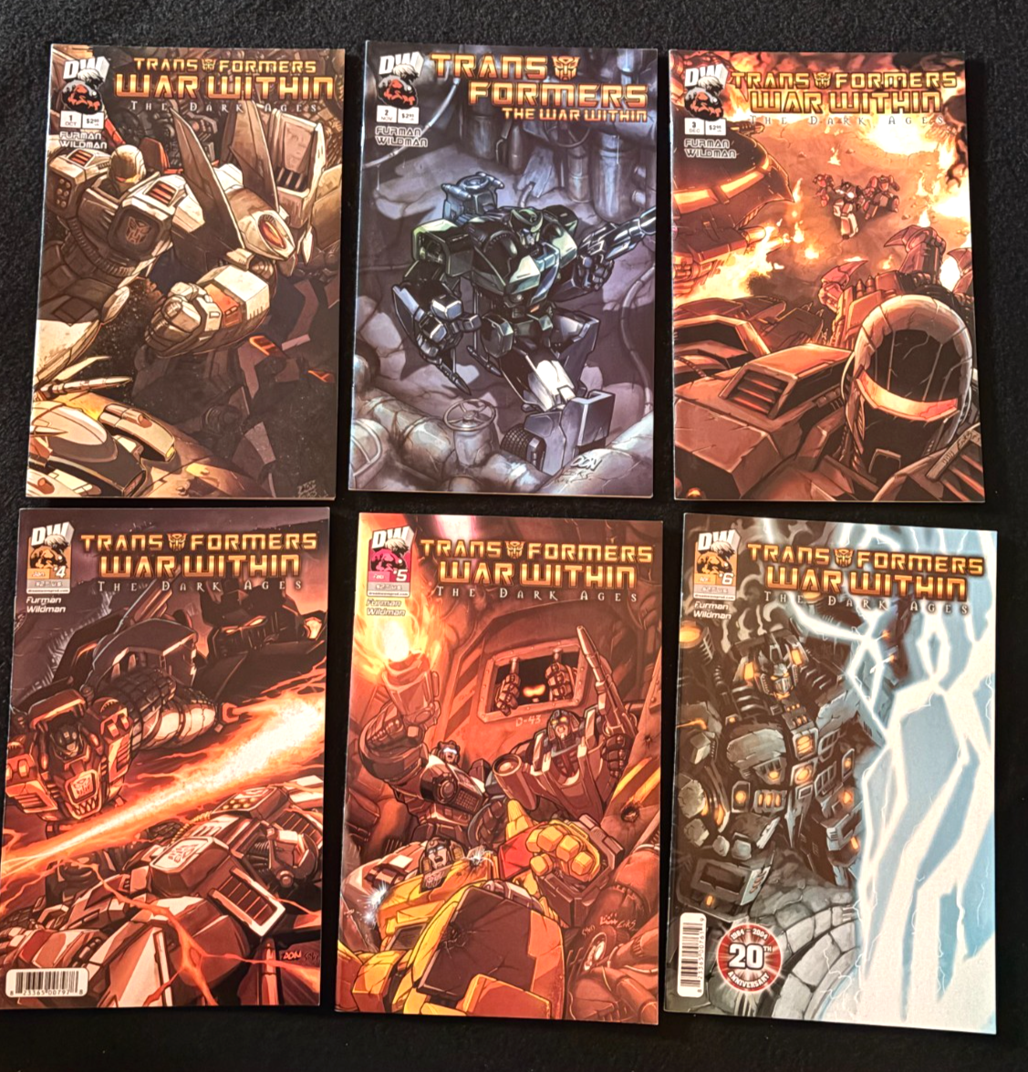 Transformers: War Within - Dark Ages - Complete Set of 6 #1-6  (2003) Dreamwave