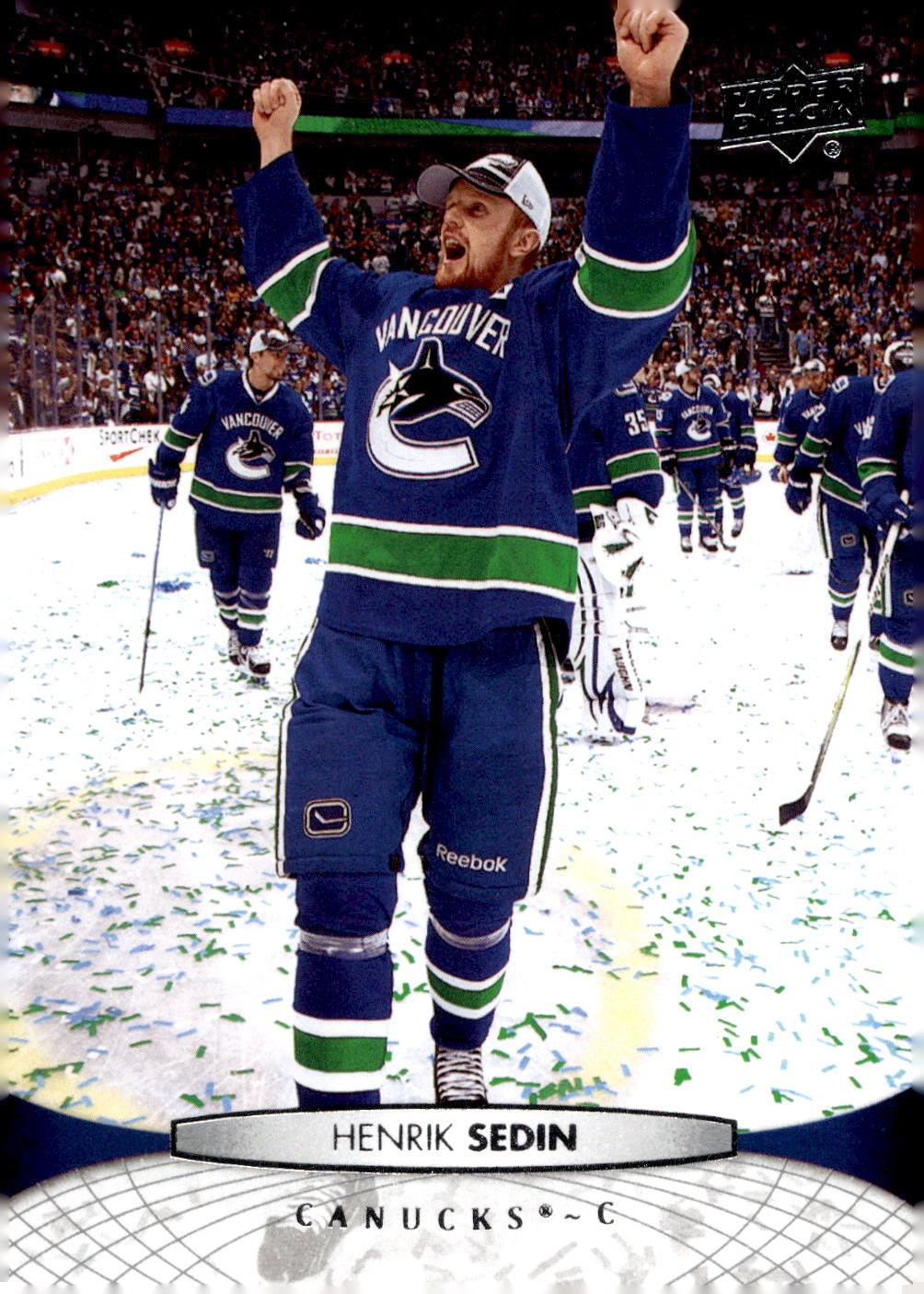 2011-12 Upper Deck #13 Henrik Sedin Hockey Vancouver Canucks