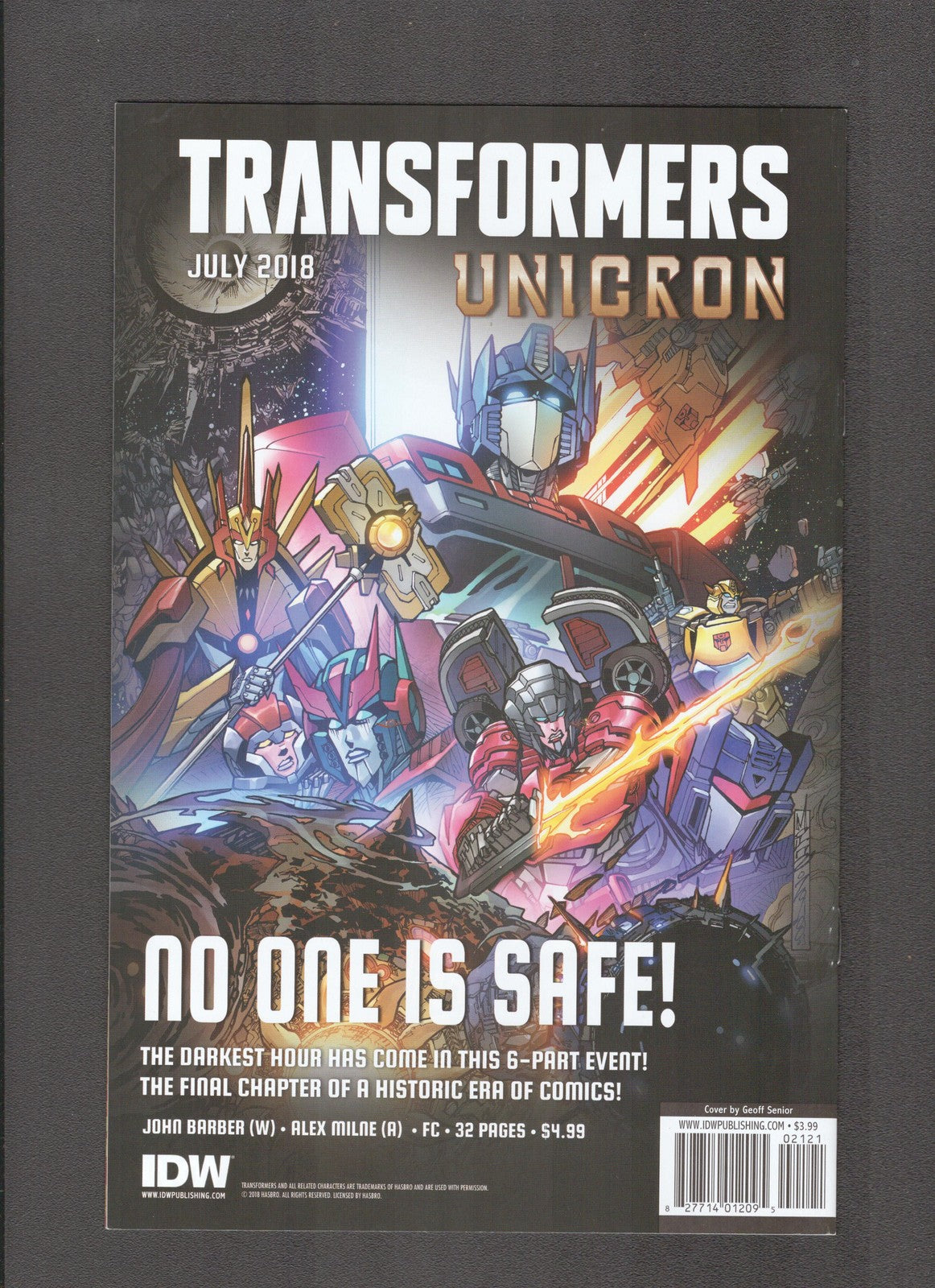 Transformers: Lost Light #21b (2018) Geoff Sr. IDW Comics