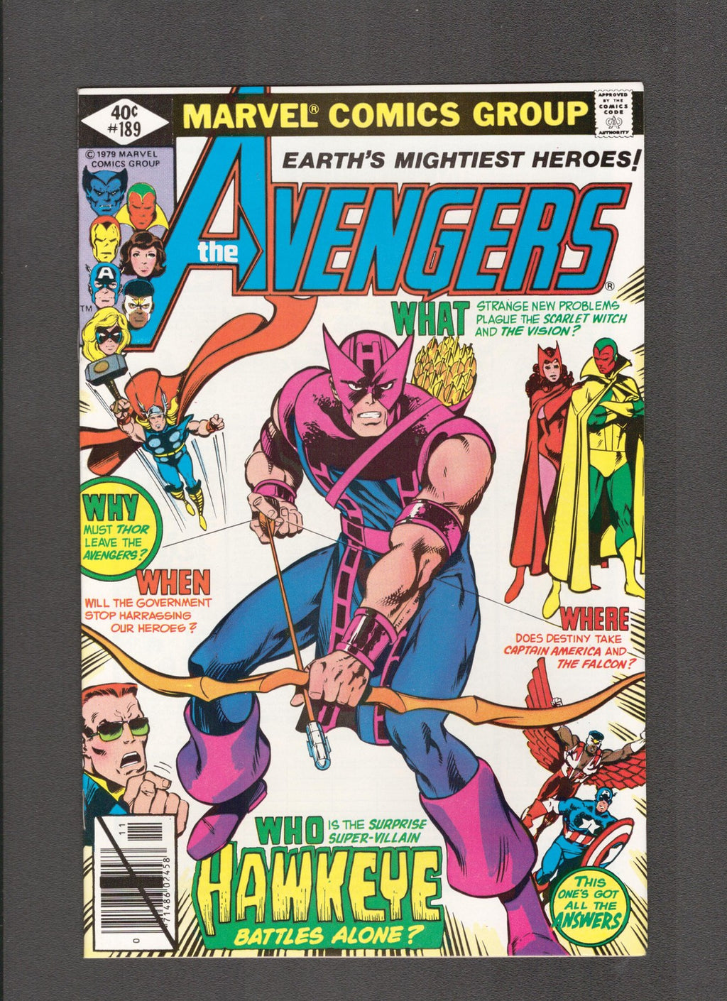 Avengers #189 (1979) John Byrne, Jim Novak Marvel Comics