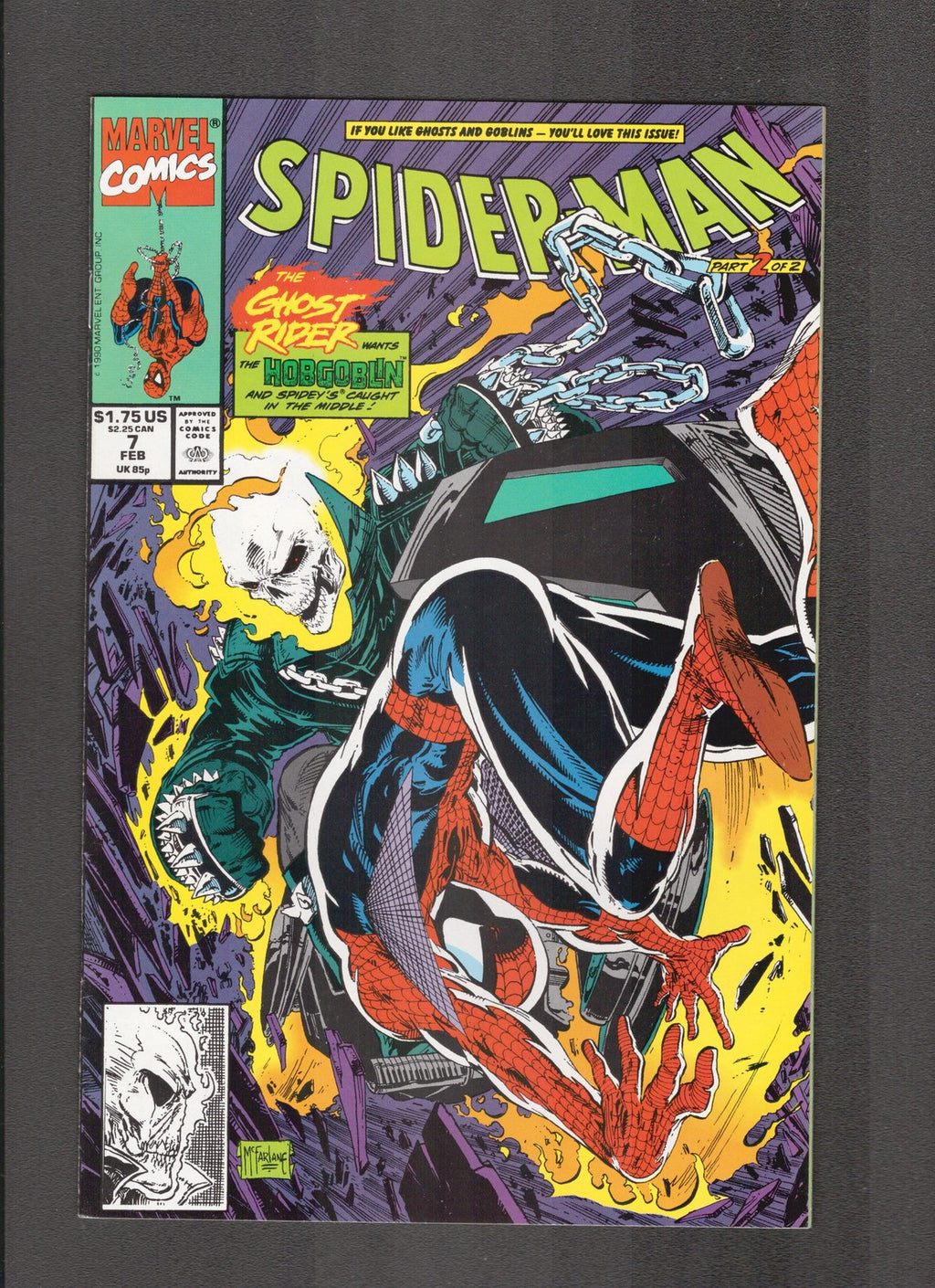 Spider-Man #7 (1991) Todd McFarlane Ghost Rider Marvel Comics