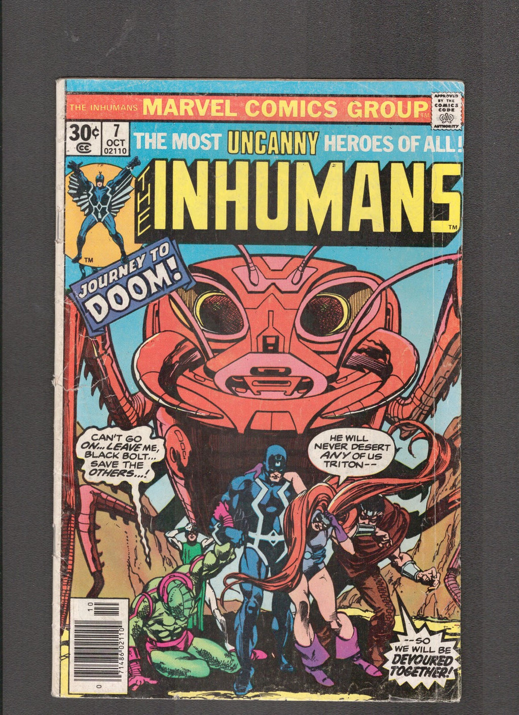 Inhumans #7 (1976) Gil Kane, Klaus Jansen Marvel Comics