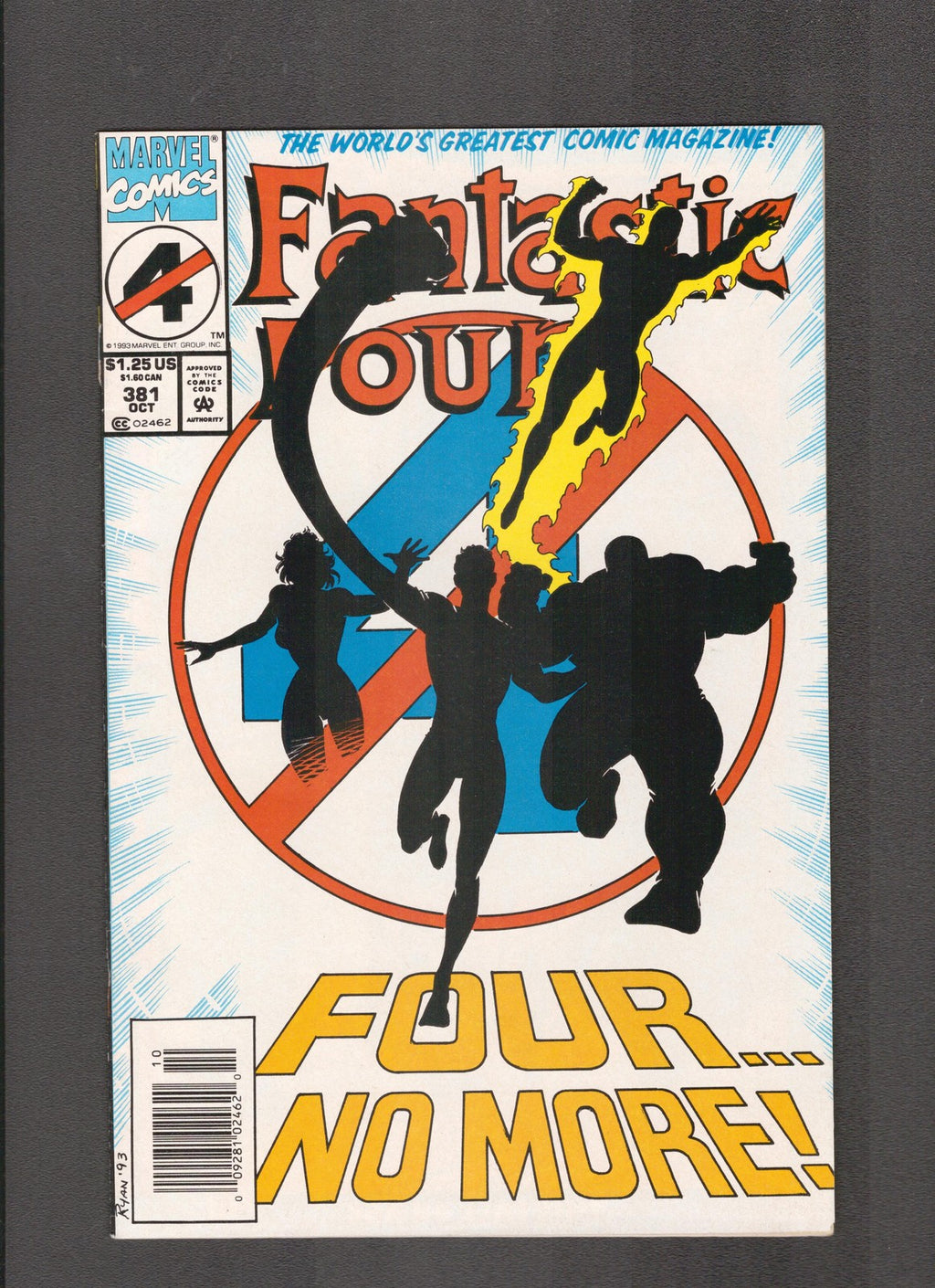 Fantastic Four #381 (1993) Dr. Doom and Mr. Fantastic Death Marvel Comics