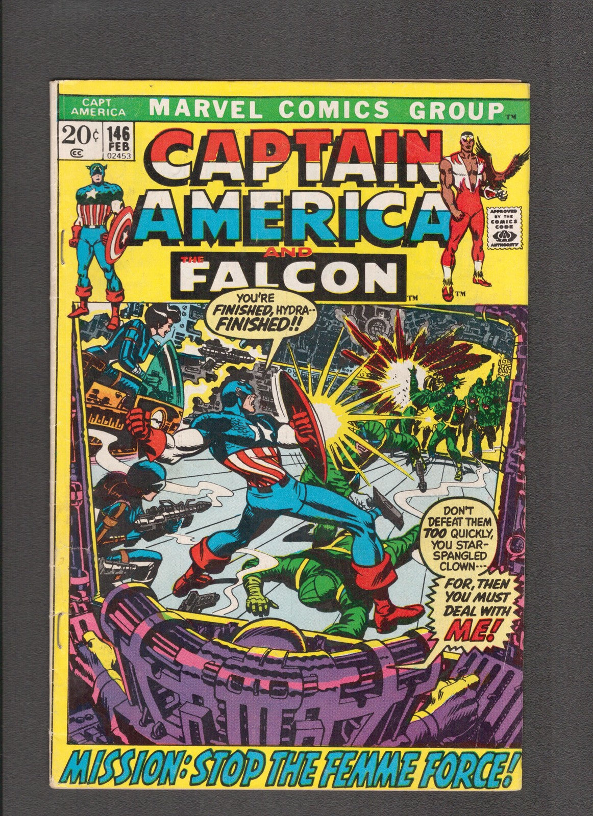 Captain America #146 (1972) Stan Lee, Romita Sr., Sal Buscema Marvel Comics