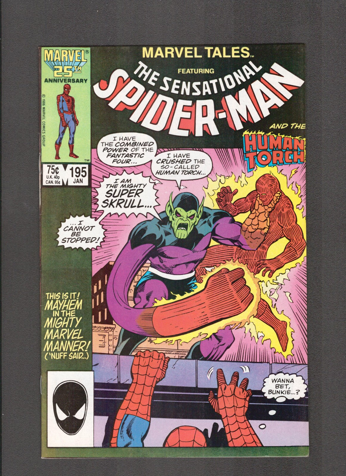 Marvel Tales #195 (1987) Spiderman & Human Torch Marvel Comics