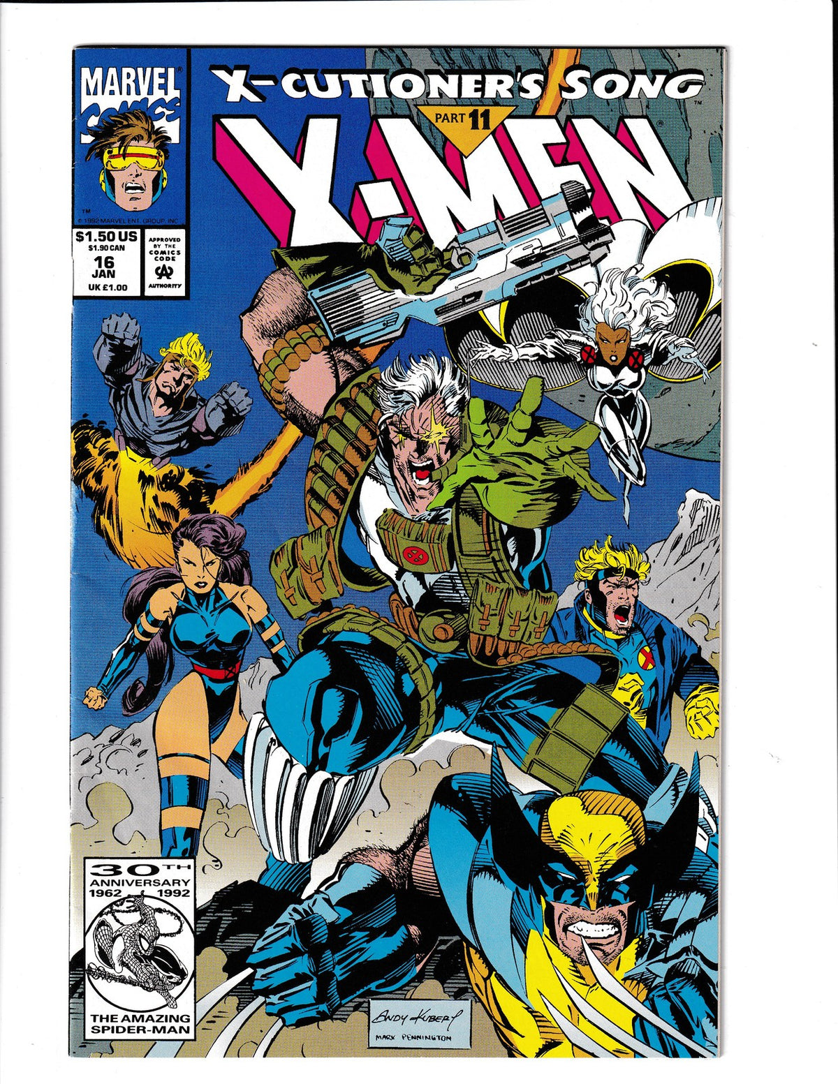 X-Men #16 (1992) Vol. 2 X-Cutioner's Song Marvel Comics