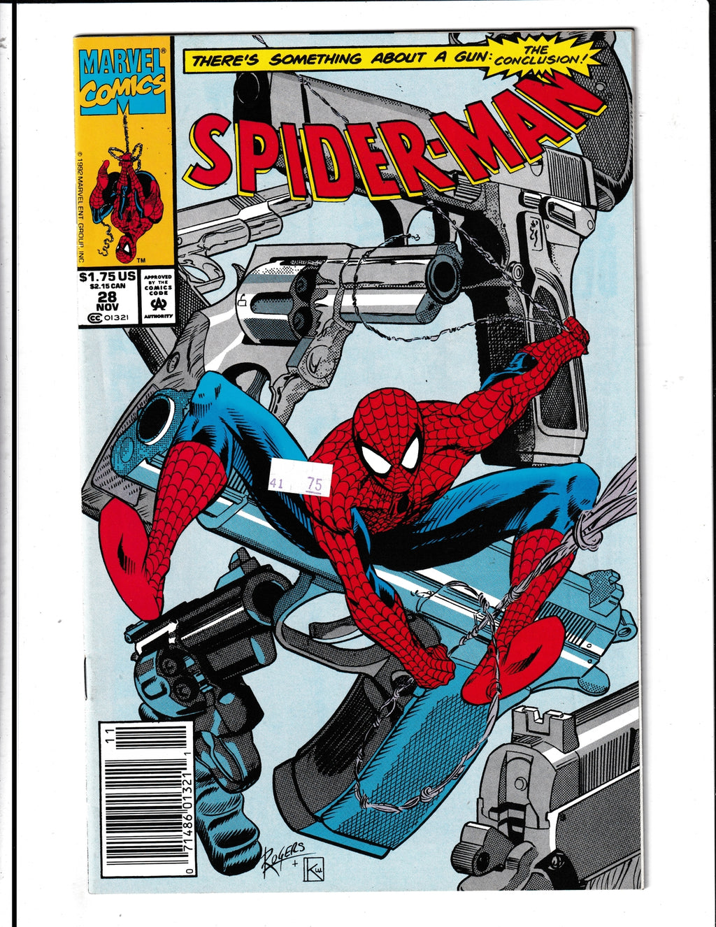 Spider-Man #28 (1992) Something About a Gun pt 2 Marvel Comics