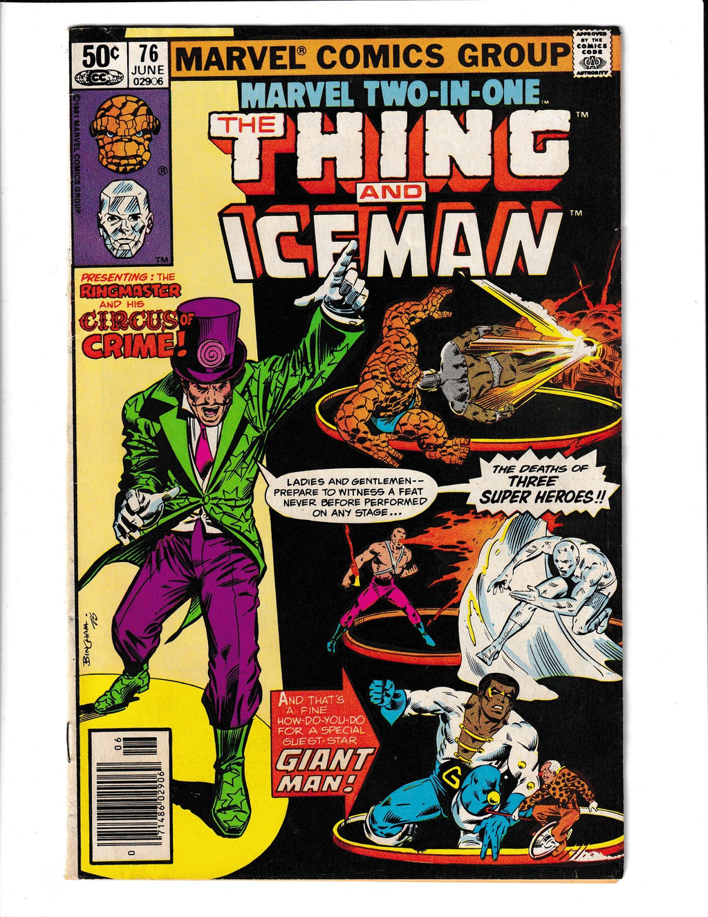 Marvel Two-in-One #76 (1981) Thing and Iceman Marvel Comics SKU:3222