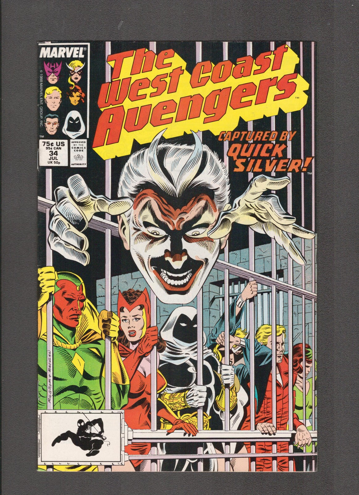 West Coast Avengers #34 (1988) Greg Wright, Al Milgrom Marvel Comics