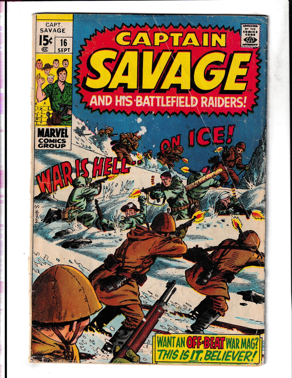 Captain Savage and His Battlefield Raiders #16 (1969) Marvel Comics