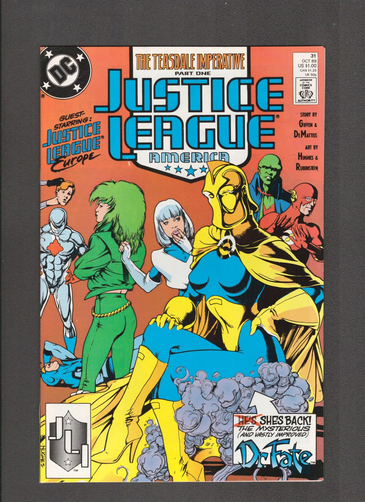 Justice League America #31 (1989) Higher Grade DC Comics