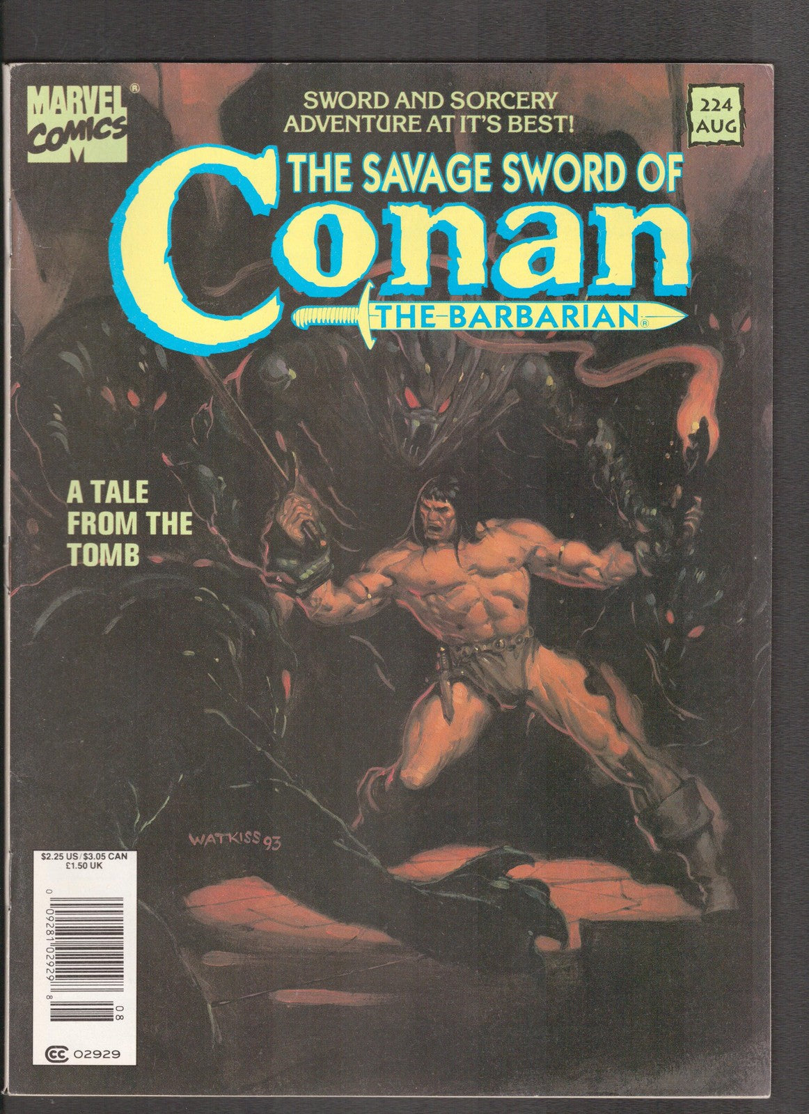Savage Sword of Conan #224 (1994) John Watkiss Curtis Comics
