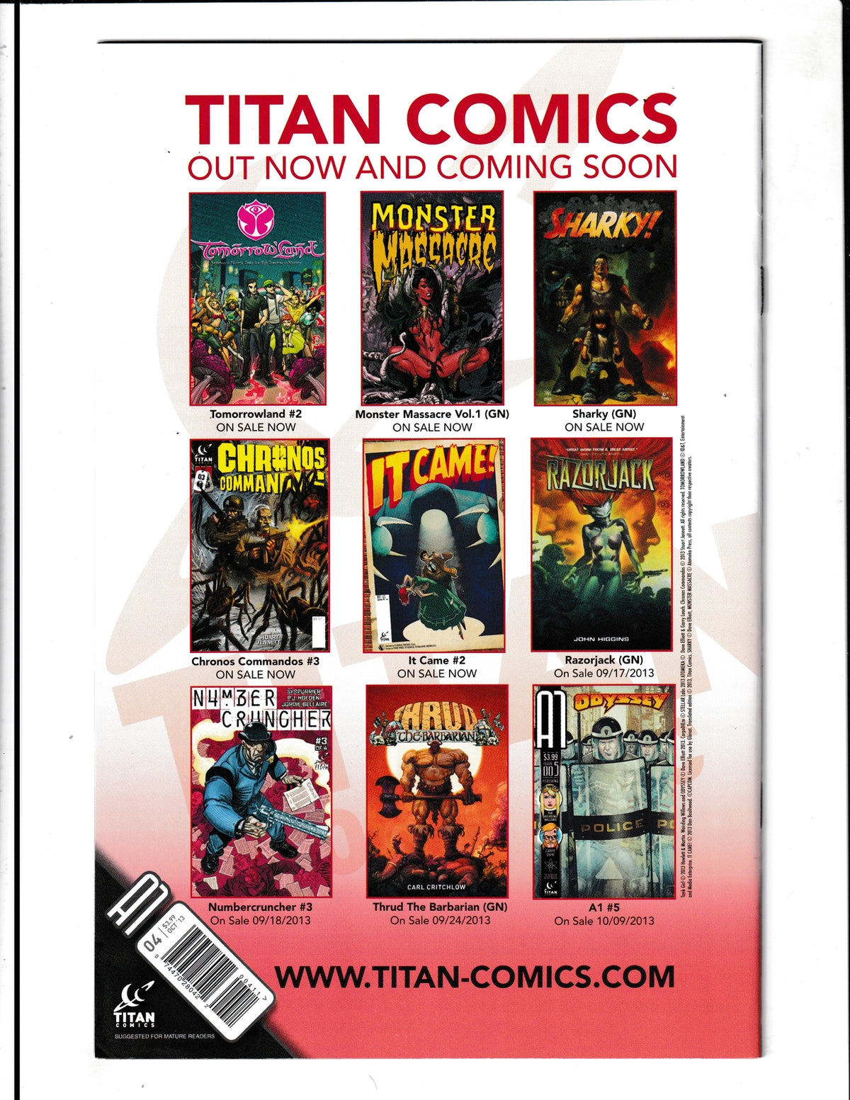 A1 #4C (2013) Titan Comics