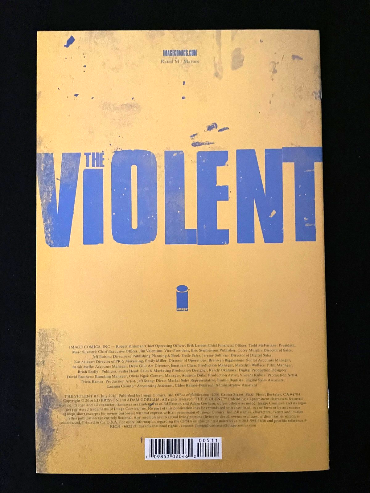 Violent - Complete Set of 5 #1-5 (2015/16) Image