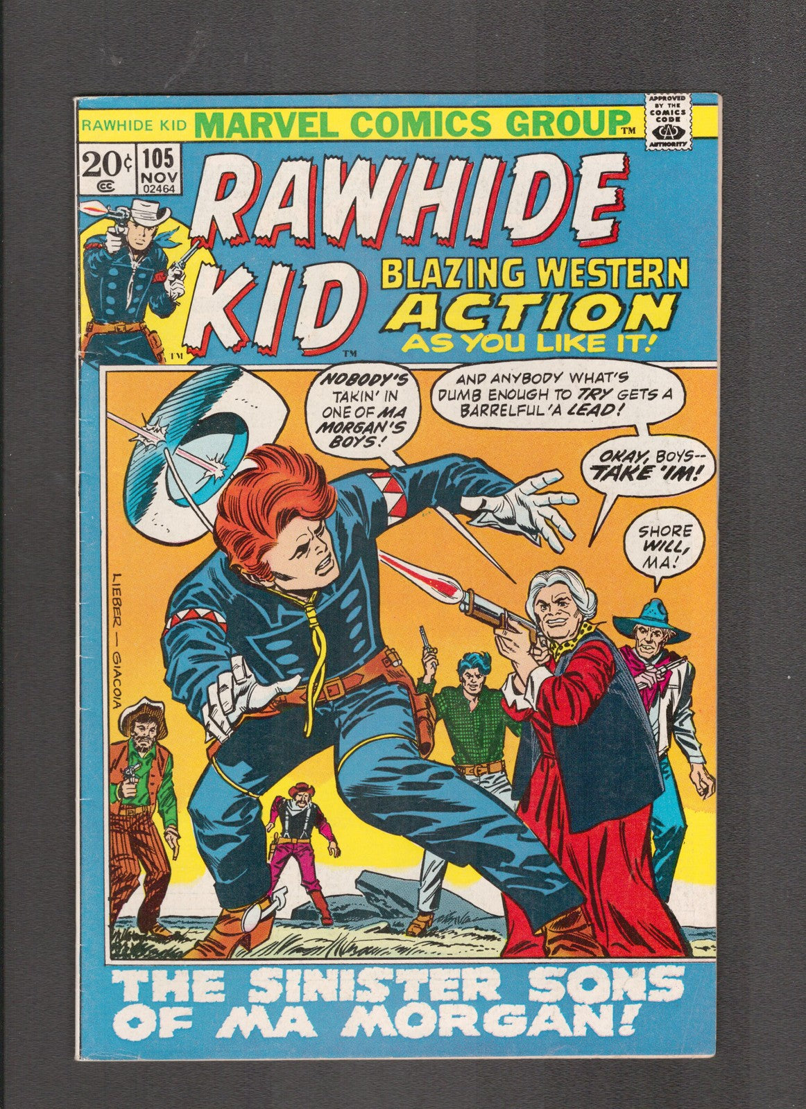 Rawhide Kid #105 (1972) Stan Lee Marvel Comics