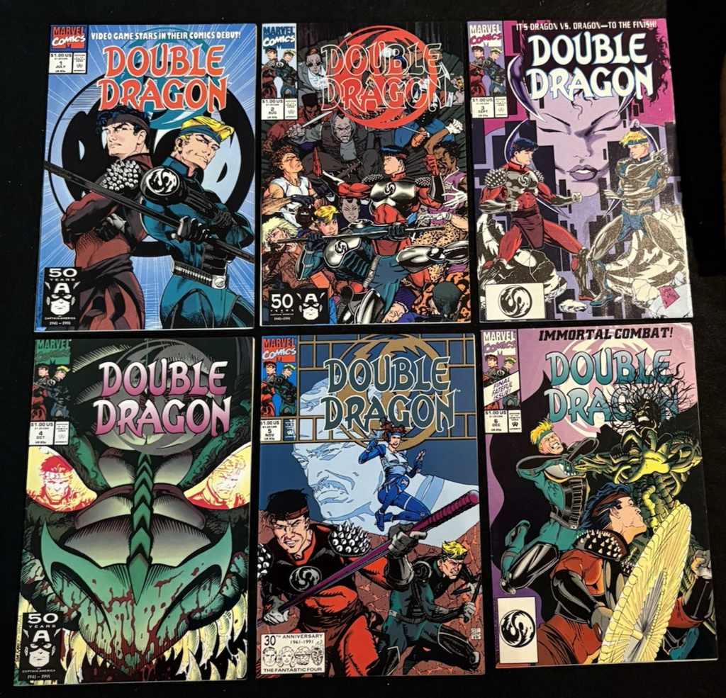 Double Dragon #1-6 (1991) Complete Series Set Marvel Comics