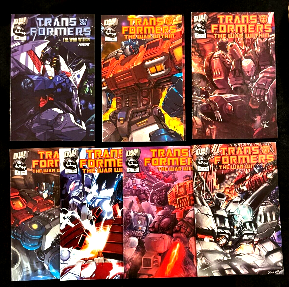 Transformers: The War Within - Set of 6 plus Preview  #1-6 (2002/03) DW Comics