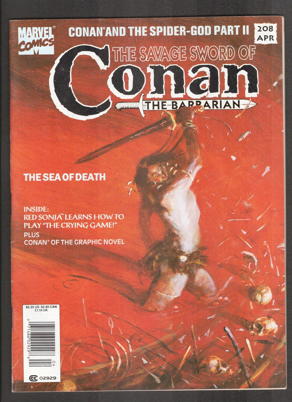 Savage Sword of Conan #208 (1993) George Pratt Magazine Curtis Comics
