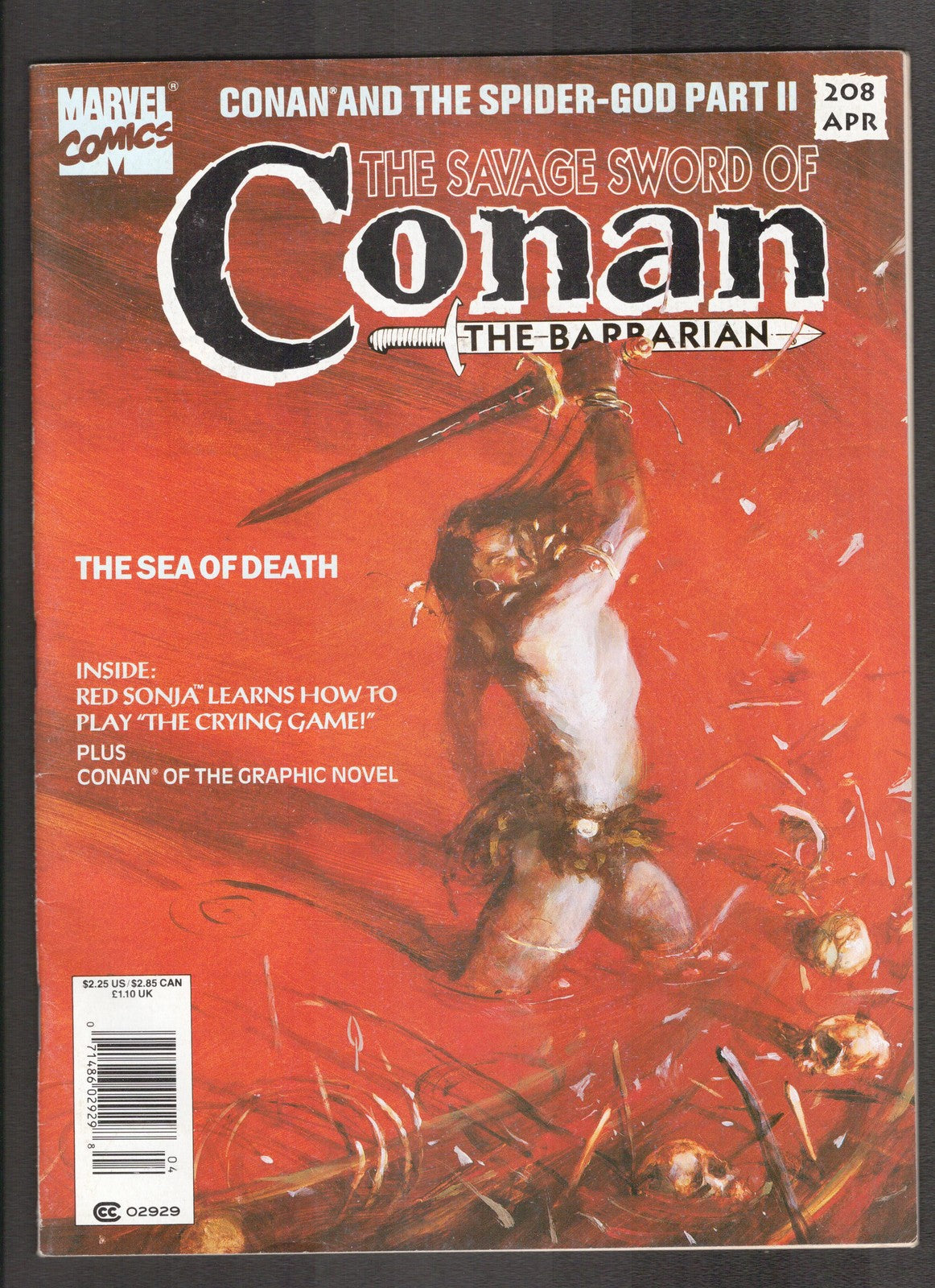 Savage Sword of Conan #208 (1993) George Pratt Magazine Curtis Comics
