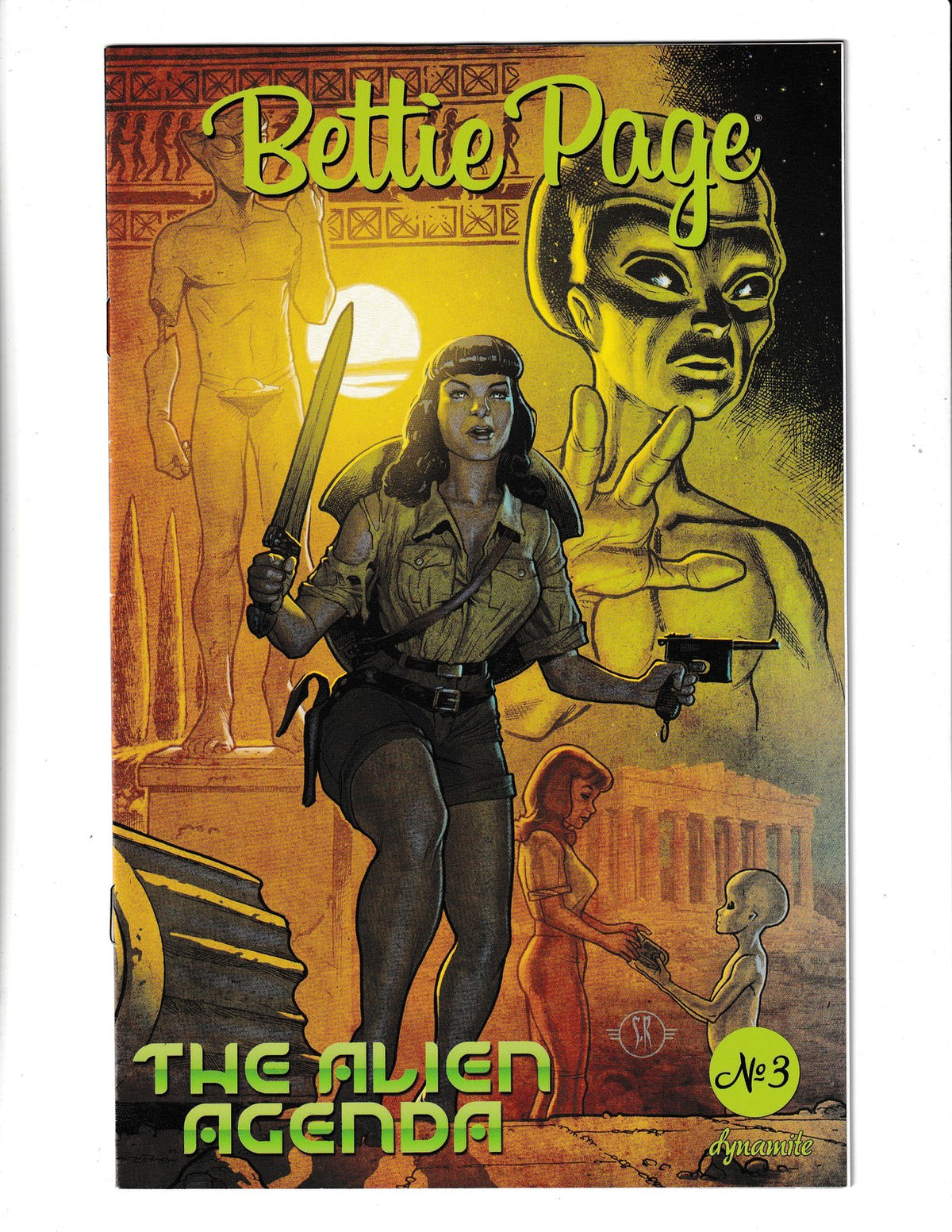 Bettie Page: The Alien Agenda #3C (2022) Stephane Roux Variant Dynamite Comics
