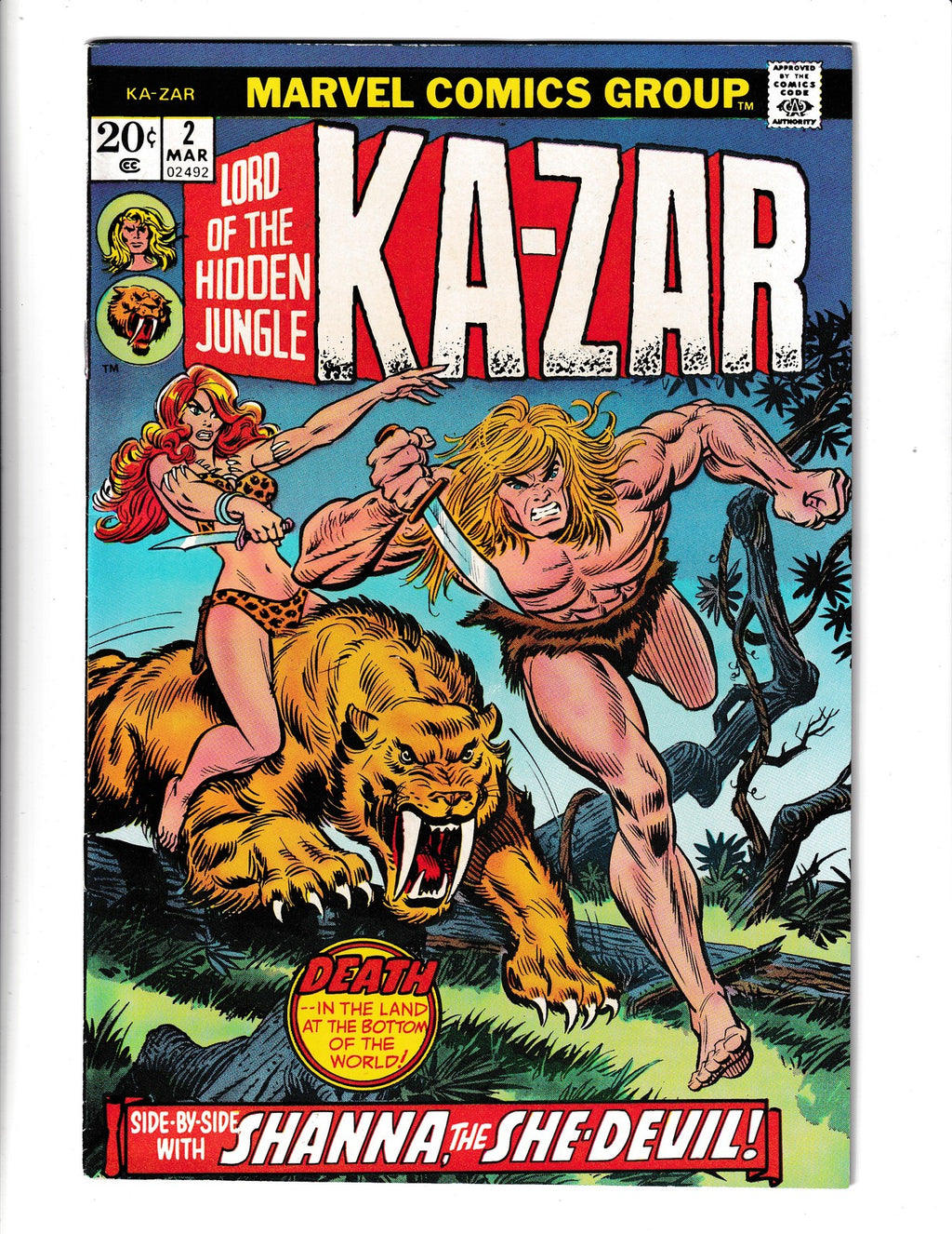 Ka-Zar #2 (1974) MVS Series A#28 Hawkeye Marvel Comics