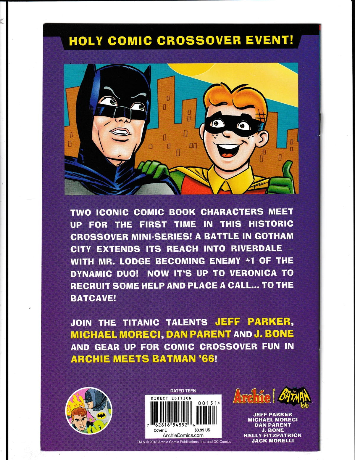 Archie meets Batman '66 #1E (2018) Variant Parent & J Bone Cover? Archie Comics
