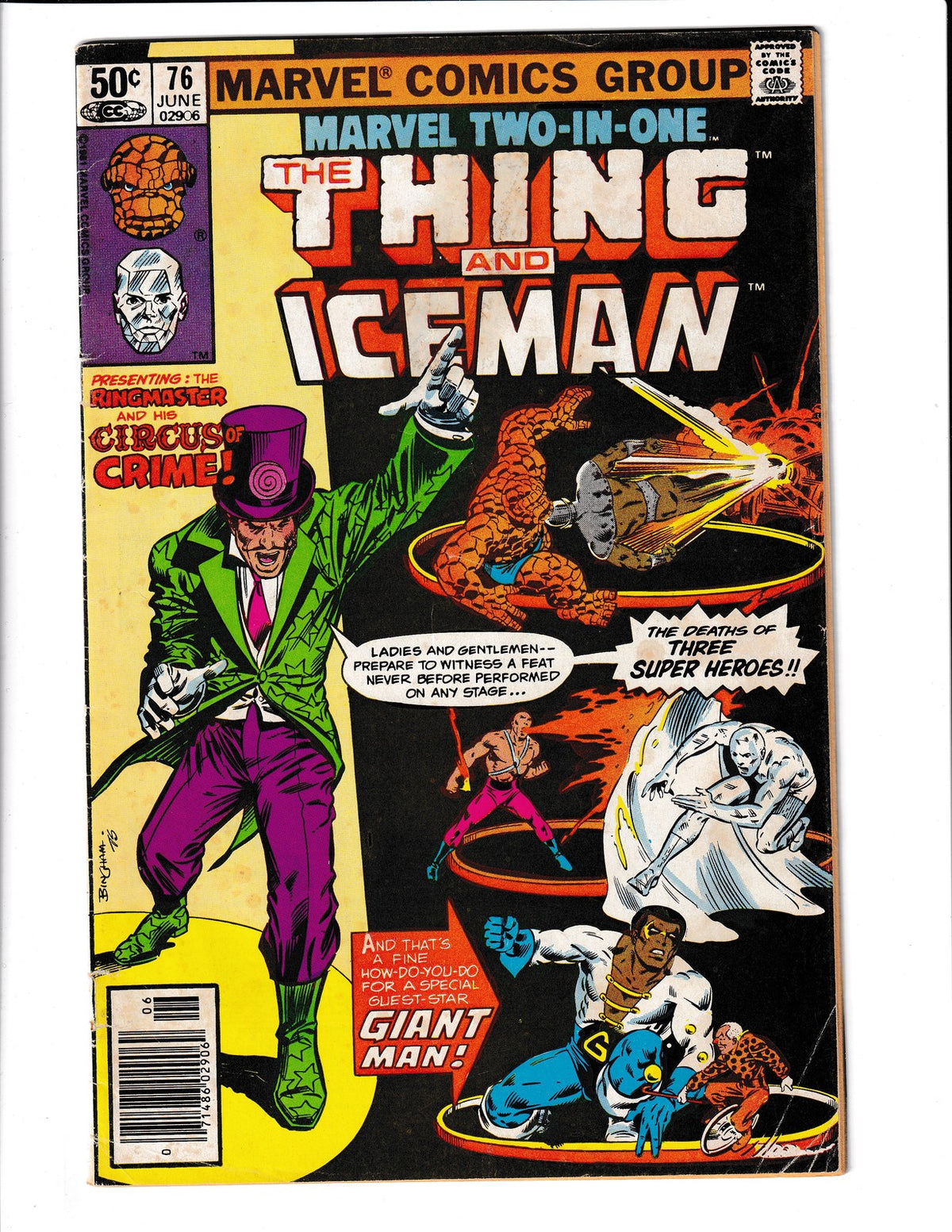 Marvel Two-in-One #76 (1981) The Thing and Iceman Marvel Comics