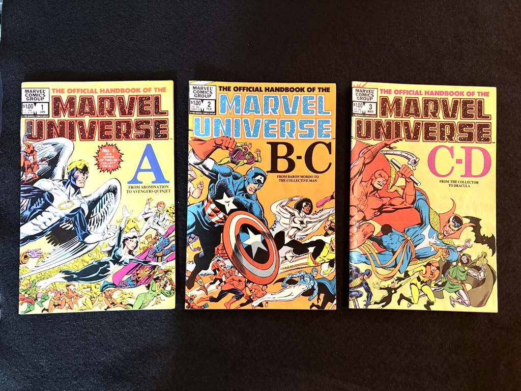 Official Handbook of the Marvel Universe Near Complete Set (14/15) #1-14 1983-84