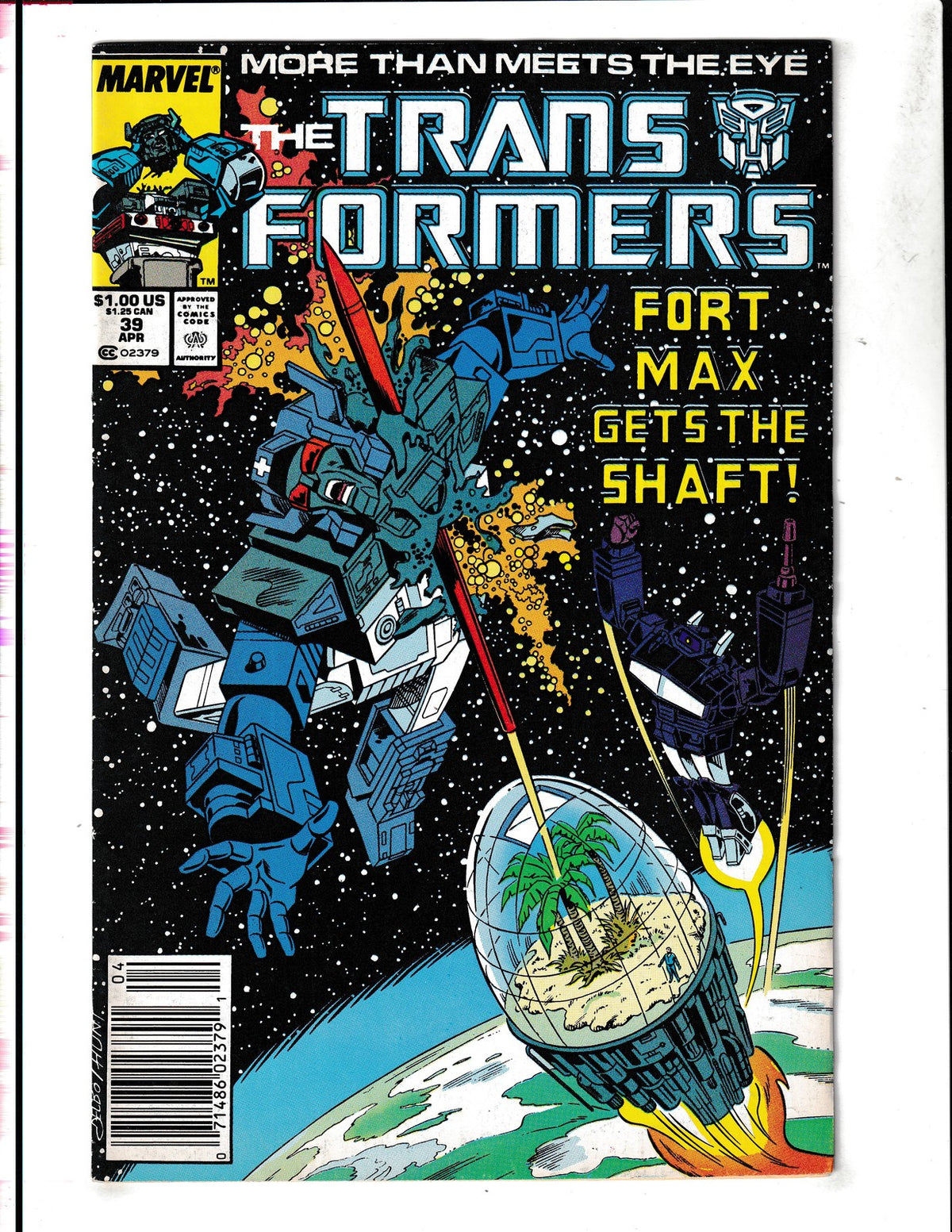 Transformers #39 (1988) Fort Max Marvel Comics