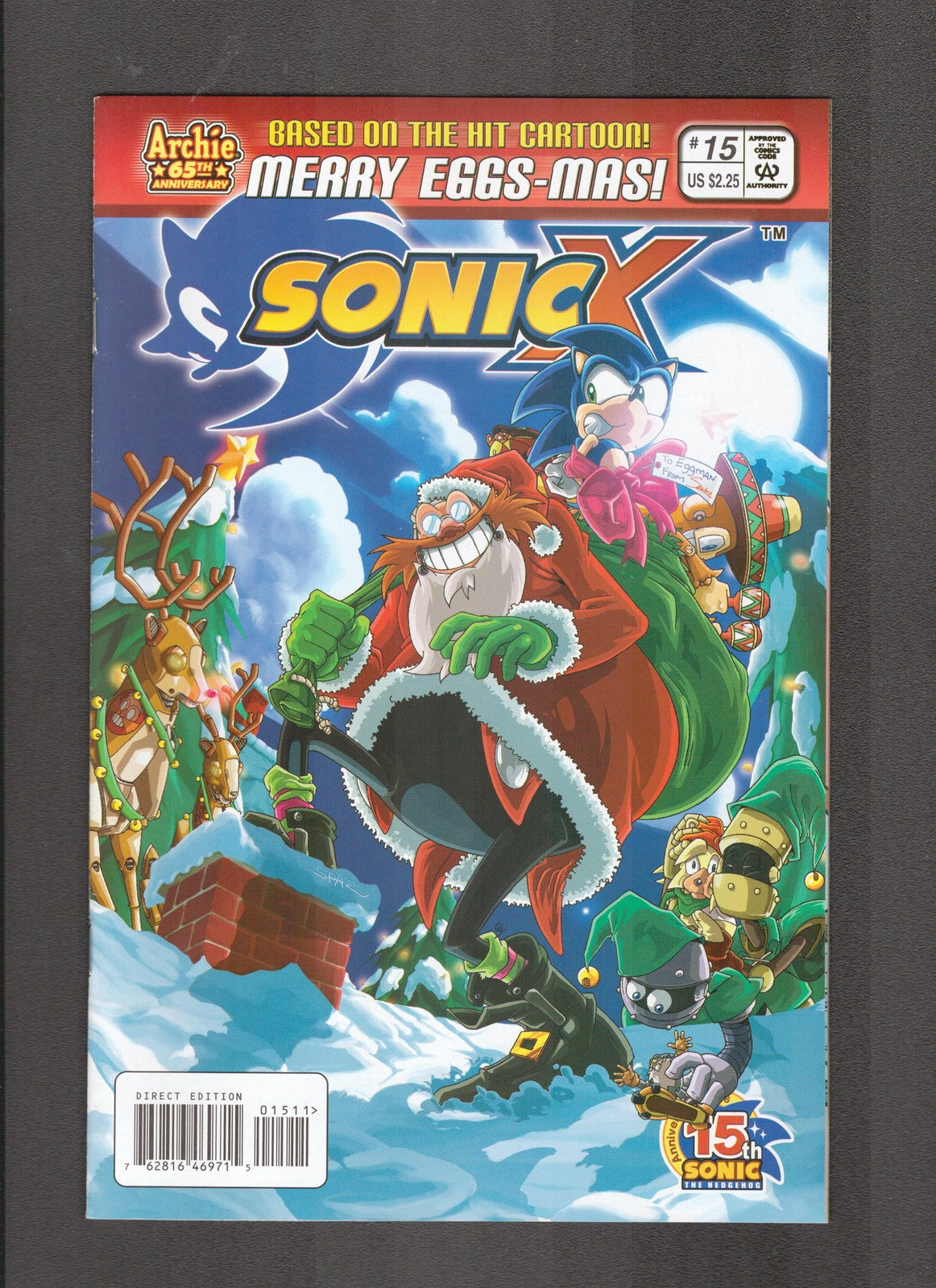 Sonic X #15 (2007) Merry Eggs-Mas Archie Comics