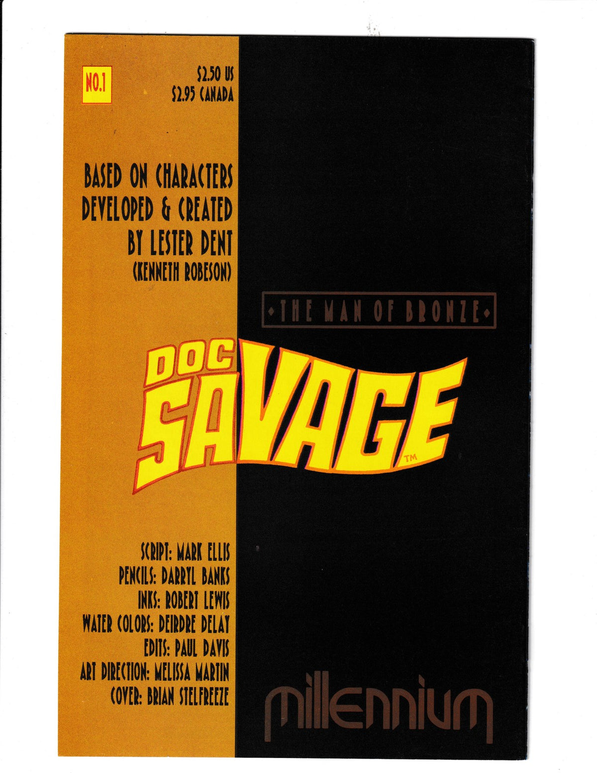 Doc Savage: The Man of Bronze #1 (1990) Millennium Comics