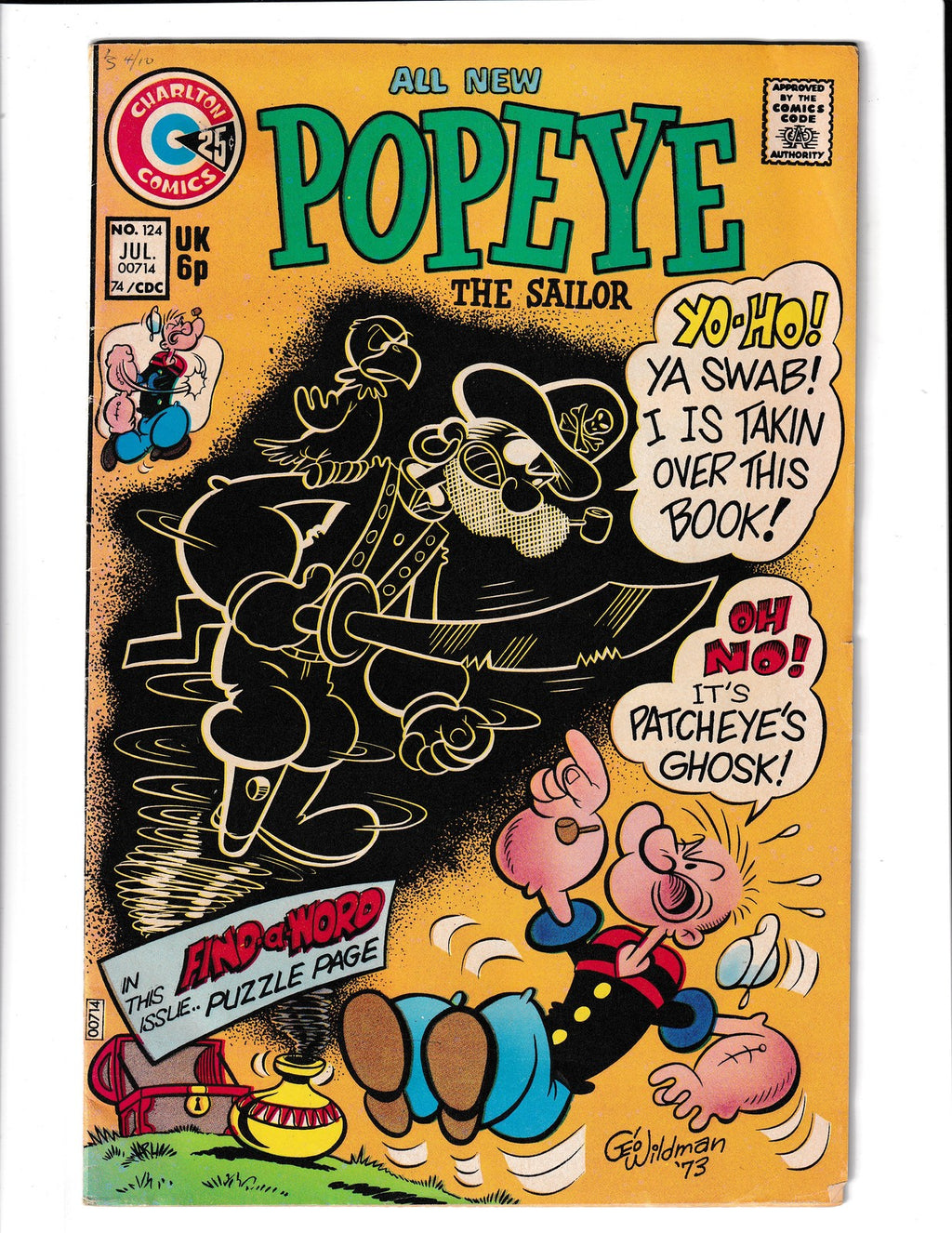 Popeye #124 (1974) Charlton Comics