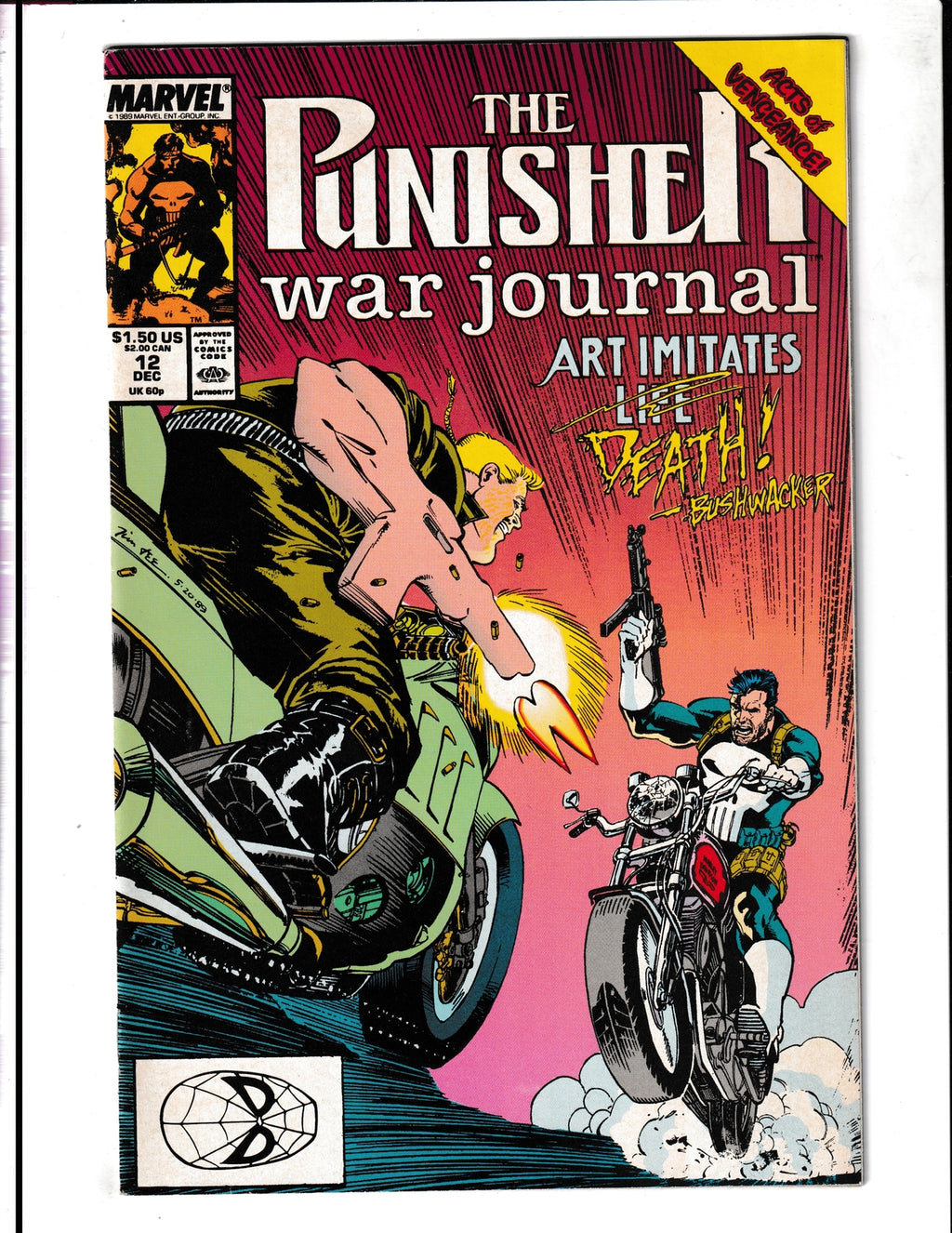 Punisher: War Journal #12 (1989) Marvel Comics SKU:1501