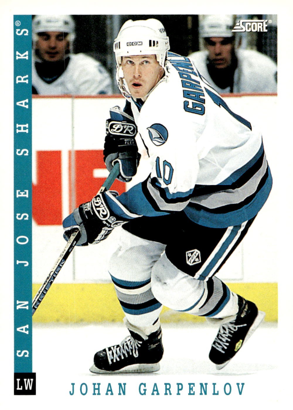 1993-94 Score #183 Johan Garpenlov Hockey San Jose Sharks
