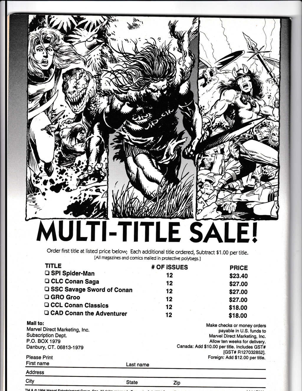 Conan Saga #89 (1994) Newsstand edition Marvel Comics