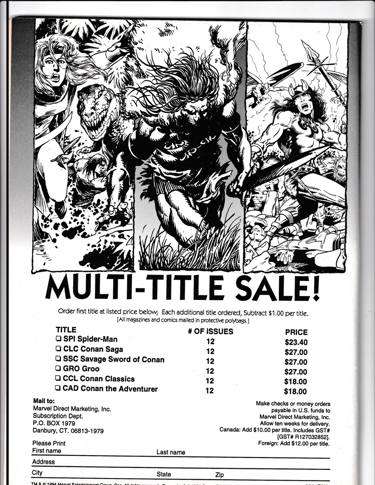 Conan Saga #89 (1994) Newsstand edition Marvel Comics