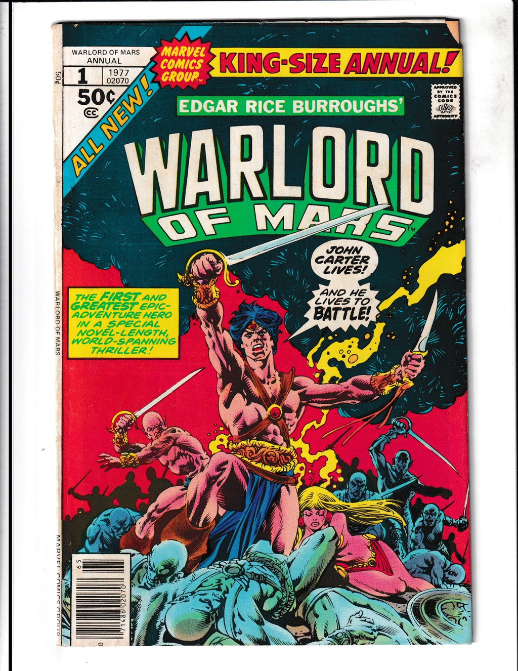 John Carter Warlord of Mars Annual #1 (1977) Marvel Comics